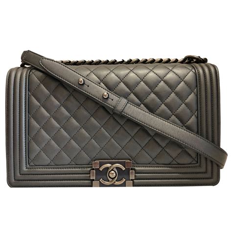 chanel boy grey color|Chanel bag fashion.